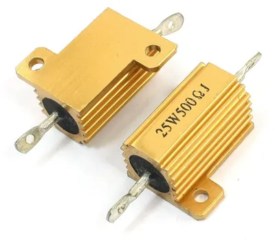 Image de 25W 500 Ohm RšŠsistance bobinšŠes Axial Cas Aluminium Ton Or 2 pcs