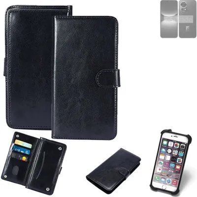 Produktbild von K-S-Trade 360° Hülle kompatibel mit Huawei nova 12 Pro schwarz Kunstleder Case BookCase WalletCase Kunstlederederhülle Handyhülle, Rundumschutz