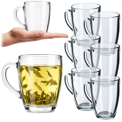Produktbild von KADAX Glas "Terni", Wassergläser mit Henkel, 350 ml, 6 Stück
