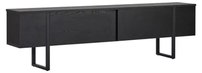 Immagine prodotto di Mobile TV in legno "Onera" - 180 x 30 x 50 cm - Legno nero / Nero