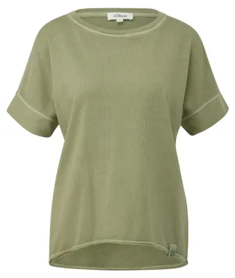 Produktbild von s.Oliver T-Shirt 'T-Shirt mit Garment Dye', 2177157, 7900 Green, Gr. 38