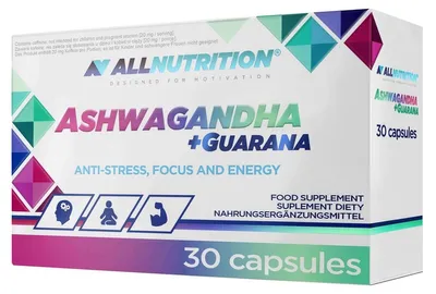 Productafbeelding van Allnutrition Ashwagandha 300 mg + Guarana, 30 capsules
