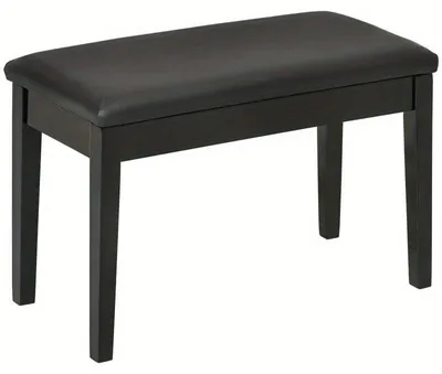 Image de Tabouret de piano – Hauteur réglable – Espace de rangement – Assise en similicuir – Structure en aluminium robuste