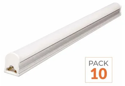 Image de Tube LED néon 120 cm, type T5, 18W - Lot de 10 - Blanc neutre 4000K - 5500K