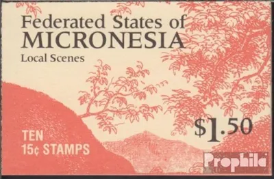 Produktbild von Briefmarken Mikronesien 1988 Mi 89D MH (kompl.Ausg.) Markenheftchen postfrisch Sehenswürdigkeiten
