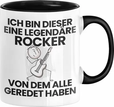 Produktbild von Rocker Geschenk Tasse Lustige Geschenkidee Geburtstag für Rocker Ich Bin Dieser Legendäre Rocker Von Dem Alle Geredet Haben Kaffee-Becher (Schwarz)
