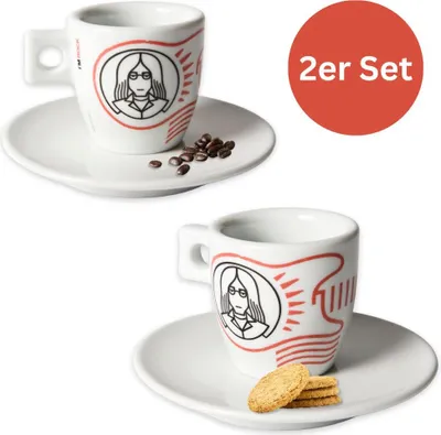 Produktbild von Caffè Moak Espressotasse I`M ROCK mit Untertasse 2er Set