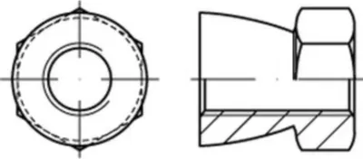 Produktbild von Mutter R 88118 diebstahlhemmend M10x 8 A 1 500 Stück