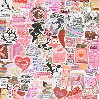 Productafbeelding van 100 Stuks Boekstickers, Grappige Waterdichte Stickers voor Decoratie