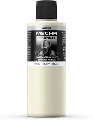 Produktbild von Vallejo Mecha Color 643 Primer Ivory 200ml Airbrushfarbe