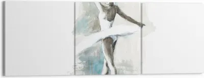 Produktbild von Bild auf Leinwand - Leinwandbild - 3 Teile - Ballerina Tanz Frau - 150x50cm - Wand Bild - Wanddeko - Wandbilder - Leinwanddruck - Bilder - Wanddekoration - Leinwand bilder - Wandbild - CA150x50-4953