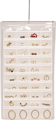 Produktbild von Kleiderschrank Organizer für Ohrringe und Schmuck weiß