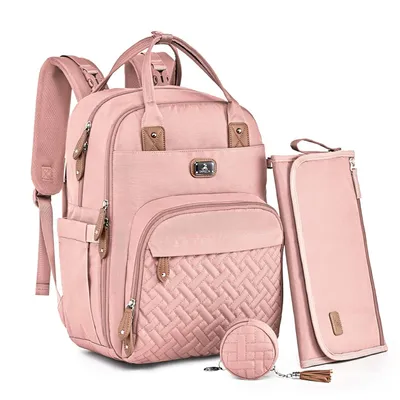 Produktbild von Dikaslon Wickeltasche Rucksack Großer Wickelrucksack mit Multifunktions-Babytaschen und mobiler