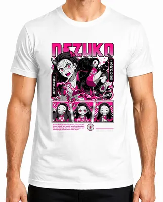 Obrázok produktu pre Demon Slayer Nezuko Demon Blood Anime Gift Japan Y2K Streetwear Halloween Pánske tričko, biele, XL
