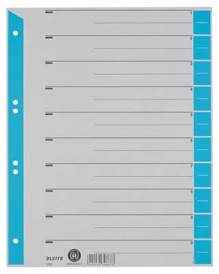 Produktbild von Leitz Register für A4, Deckblatt und 10 Trennblätter, Taben individuell zuschnei
