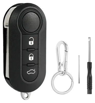 Image de Boîtier de clé de voiture à 3 boutons, de remplacement, compatible avec les modèles Fiat 500L, 500C, Ducato, Doblo, Panda, Bravo, ainsi que les modèles Lancia Delta