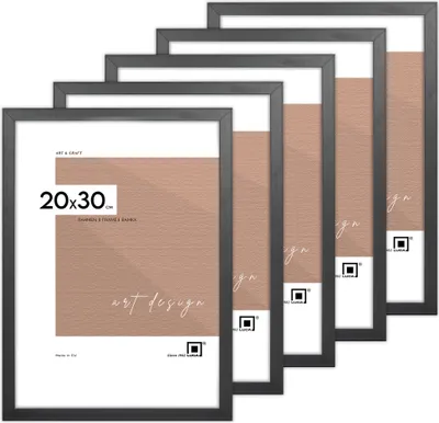 Productafbeelding van LUCA® Lijsten, FDM-technologie, set van 5, kleur zwart, 20x30 cm