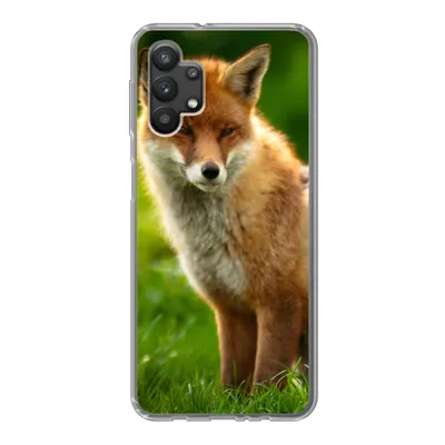 Produktbild von MuchoWow® Handyhülle Schutzhülle Hülle für Samsung Galaxy A32 5G Fuchs - Licht - Gras Silikon Softcase Handy Hülle - Softcase