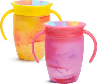 Obrázok produktu pre Munchkin Miracle 360° Tie Dye Cup Tropická žltá a ružová 2 ks, 207 ml