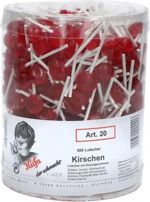 Produktbild von Küfa Kirschen Frucht Lutscher mit Kirschgeschmack 500 Stück 1500g