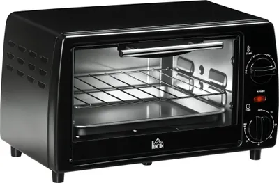 Produktbild von HOMCOM Mini Backofen 10 Liter 750W Kleiner Elektrobackofen, Schwarz