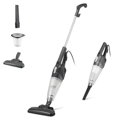 Zdjęcie produktu dla Odkurzacz sztyftowy Amazon Basics, urządzenie 2 w 1 z kablem, silnik ECO, filtr HEPA, lekki, czarny