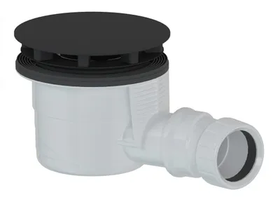 Produktbild von Polysan Duschwannensiphon, Durch. 90mm, DN40, Schwarz matt Abdeckung