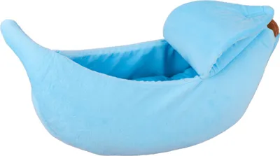 Produktbild von Katzenbett,mit süßem Bananenmotiv, weiches Katzenkuschelbett