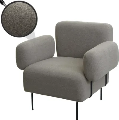 Produktbild von Lounge-Sessel MCW-L83, Cocktailsessel Polstersessel Sessel, Stoff/Textil Metall grau