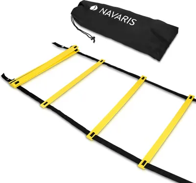 Produktbild von Navaris Koordinationsleiter 6m Workout Agility Leiter - Basketball Fussball Speed Ladder - Trainingsleiter Geschwindigkeit Training - mit Tasche