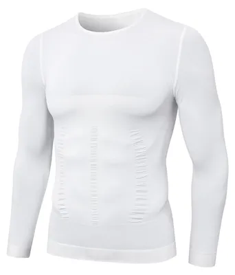 Produktbild von MEETYOO Shapewear Kompressionsshirt Herren Langarm Body Shaper Sportshirt Tight