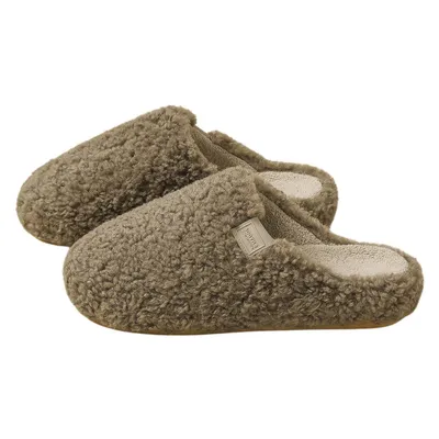 Produktbild von Damen Herren Hausschuhe Winter Wärme Plüsch Pantoffeln, Braun Gr. 44-45