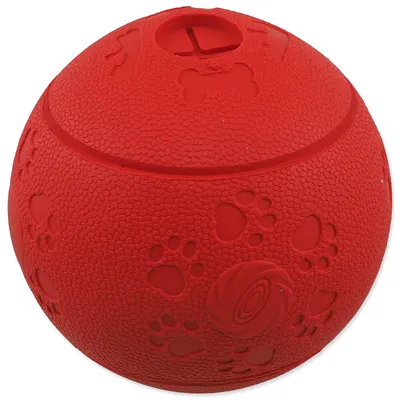 Image de Balle DOG FANTASY pour friandises rouge 11cm 1 pc