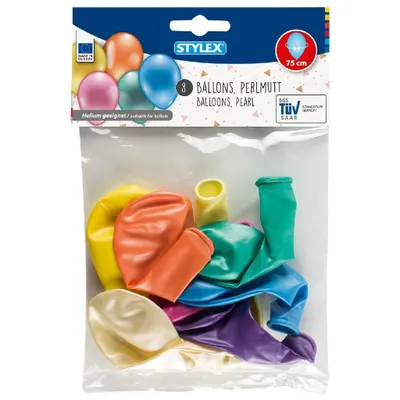 Produktbild von Stylex Balonnen Parelmoer 75 Cm 8 Stuks