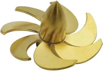 Image de Hélice en cuivre à 7 pales pour maquette de voilier, 28 mm, avec fil de cuivre