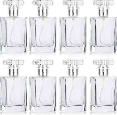Produktbild von Belle Vous Parfümzerstäuber Glas Flasche Leer 30ml Sprühflasche zum Befüllen (8 Stk) - Transparente Parfüm Flakon Parfümflaschen Nachfüllbar mit