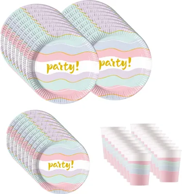 Produktbild von 40-tlg. Elegant Party Set für Kindergeburtstag