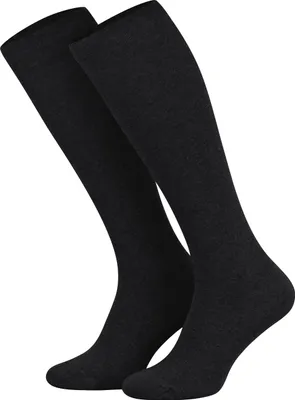 Produktbild von Tobeni 1 Paar Damen Herren Kompressionsstrümpfe Kniestrümpfe Stützstrümpfe Baumwolle Uni, Farbe:Schwarz, Grösse:35-38