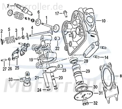 Produktbild von Federteller unten Kreidler Insignio 125 2.0 Scooter 750005 Motorroller.de Federauflage Federunterlage 125ccm 4Takt Insignio 125 DD Moped Ersatzteil