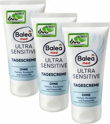 Produktbild von 3 x  Balea MED - Tagescreme / Gesichtscreme Ultra Sensitive (3 x 50 ml)
