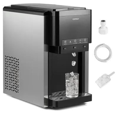 3-in-1 Eiswürfelmaschine, 12 Eiswürfel in 9 Min., 20 kg/Tag