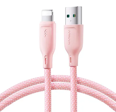 Produktbild von JOYROOM 6941237110510, 1 m, Lightning, USB A, Stecker, Stecker, Pink