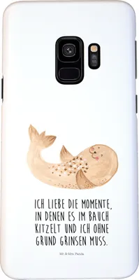 Produktbild von Mr. & Mrs. Panda Samsung Galaxy S9 Handyhülle Robbe Liegen - Weiß - Geschenk, Lustige Sprüche, Ostsee, Lachen, Strand, Hülle, Nordsee, Handy Schutzhülle, Cover, Seehund