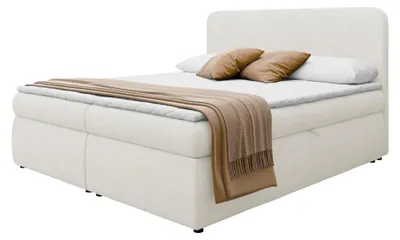 Produktbild von MIRJAN24 Boxspringbett mit zwei Bettkästen Bonny, Schlafzimmer, Dopellbett mit Topper (Farbe: Vibe 03, Größe: 180x200 cm)