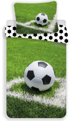 Immagine prodotto di Biancheria da letto Jerry Fabrics a tema calcio 140 x 200 + 70 x 90 cm, 100% cotone, unisex