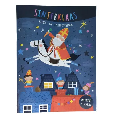 Image de Livre de coloriage et de jeux Basic Sinterklaas + autocollants