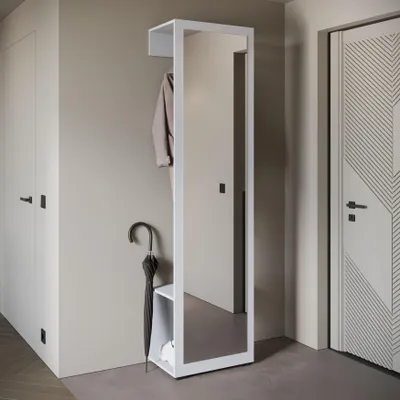 Produktbild von MINIO go for it, Garderobenset "DAFNI 99", Garderobe, 50 cm, mit Spiegel, Weiß Farbe