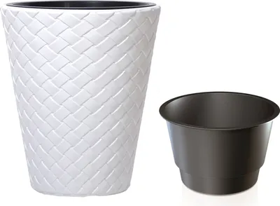 Image de Květináč MATUBA s vkladem 30 cm - barva: bílá