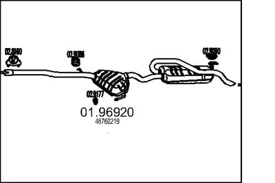 Produktbild von MTS 01.96920 Endschalldämpfer für FIAT BRAVO I (182) Auspuff