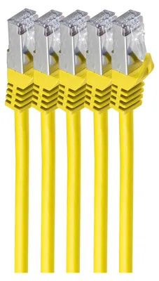 Produktbild von shiverpeaks BS75511-0.25Y-SET5, 0,25 m, Cat7, S/FTP (S-STP), RJ-45, RJ-45, Gelb